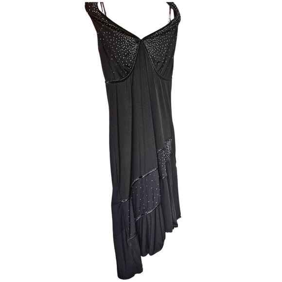 TORRID BLACK  Halter Neck  ASYMMETRICAL dress with embellished silver Studs 16 - Picture 8 of 16